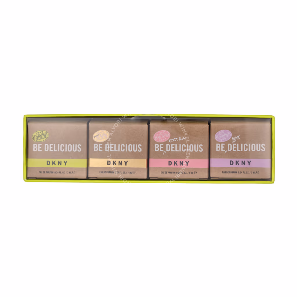 DKNY Be Delicious Women Giftset 28ml Edp 7ml/Extra Delicious Edp 7ml/Golden Delicious 7ml/100% Deicious Edp 7ml - Afbeelding 2