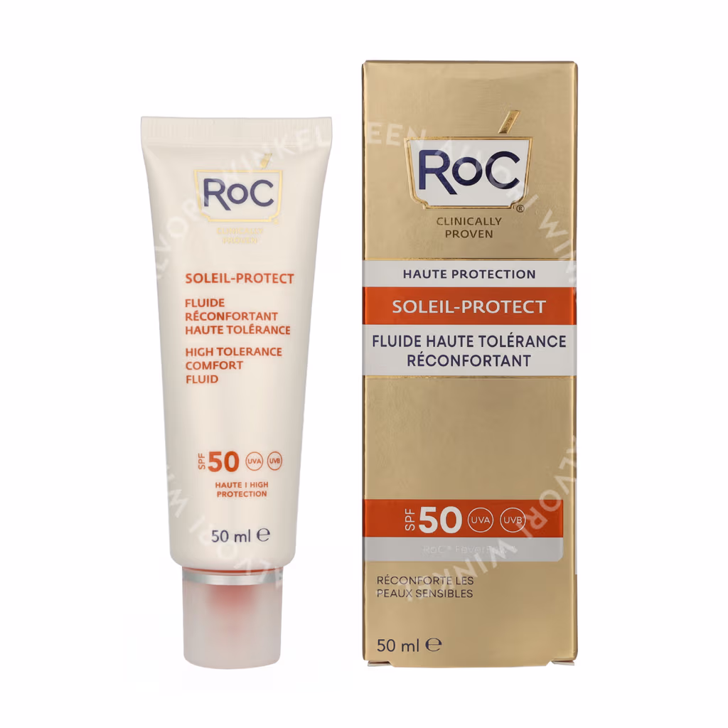 RoC Soleil-Protect High Tolerance Fluid SPF50+ 50ml Comforts Sensitive Skin - Afbeelding 3