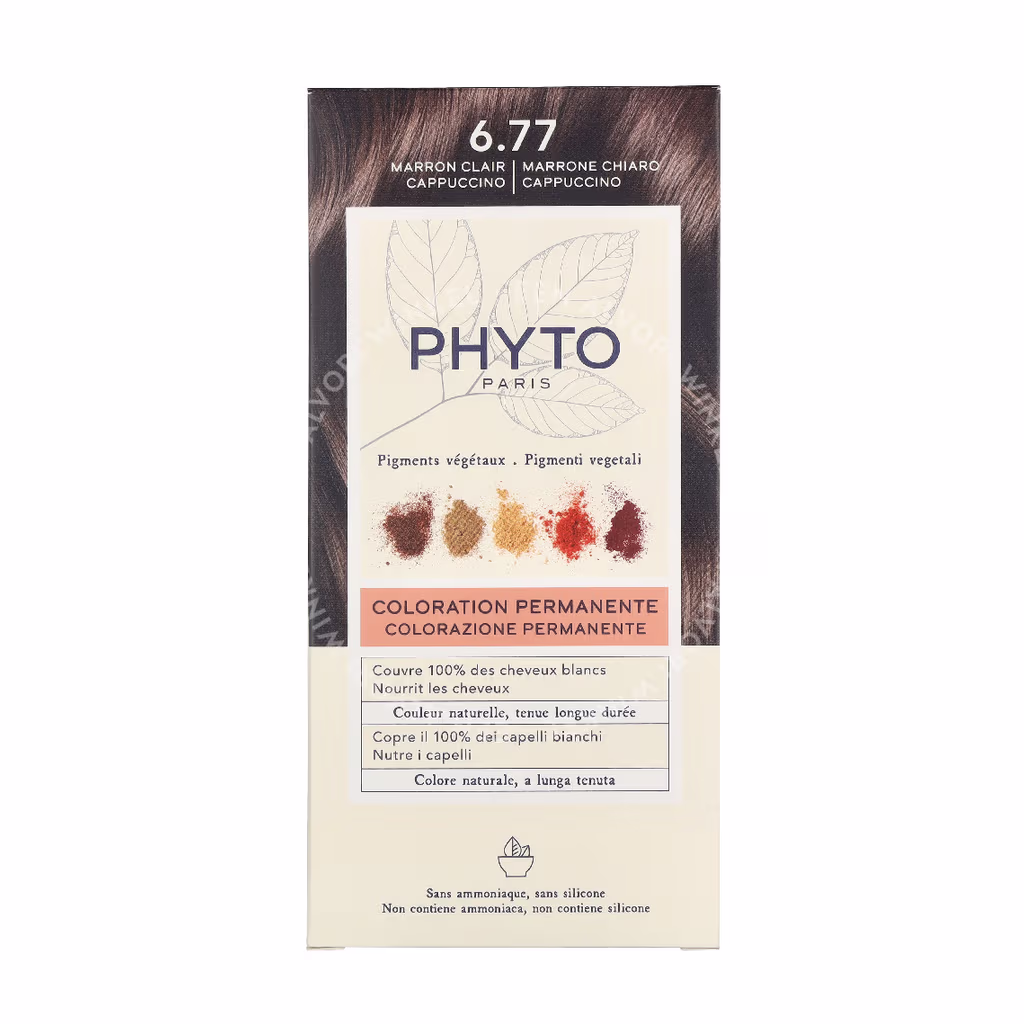 Phyto Phytocolor Permanent Color 110ml #6.77 Light Brown Cappuccino - Afbeelding 2