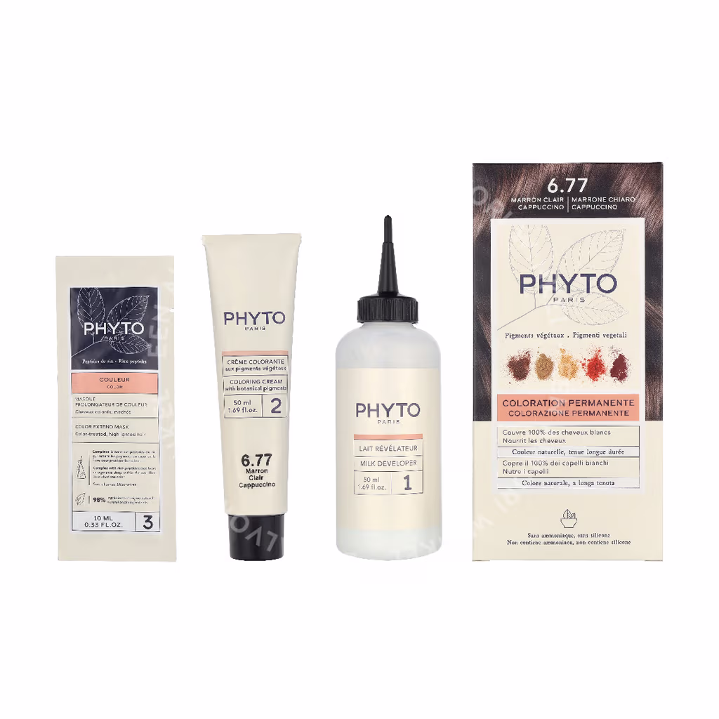 Phyto Phytocolor Permanent Color 110ml #6.77 Light Brown Cappuccino - Afbeelding 3