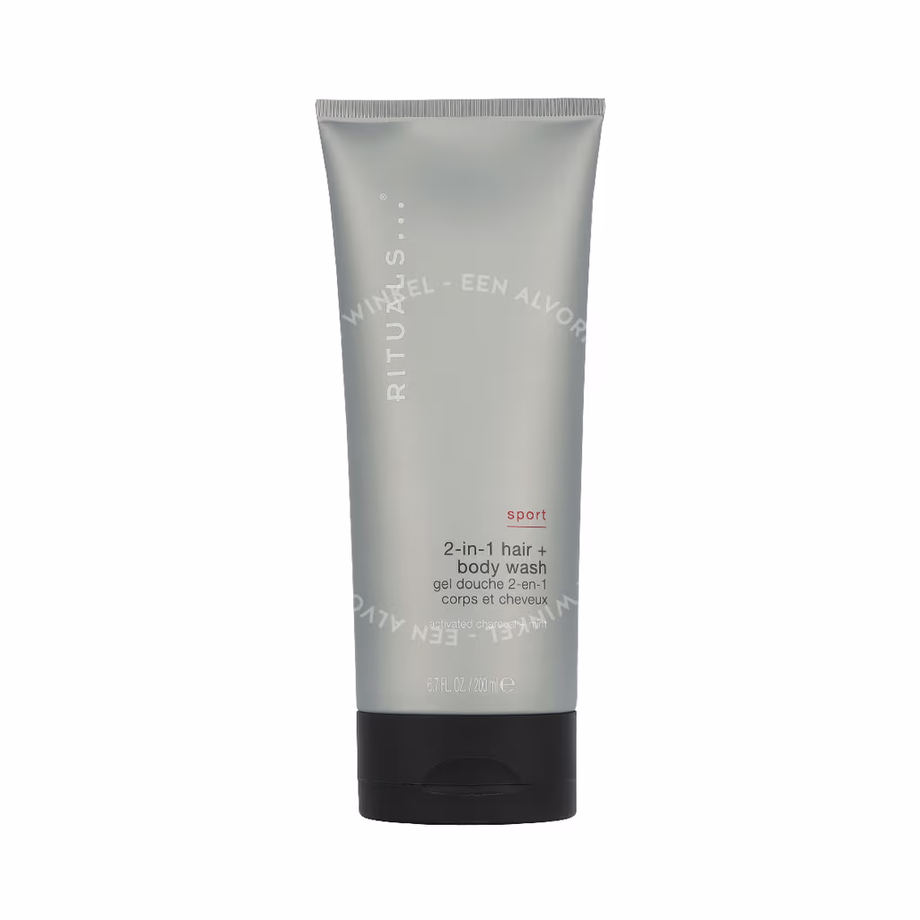 Rituals Sport 2-1 Hair + Body Wash 200ml Activated Charcoal + Mint - Afbeelding 2