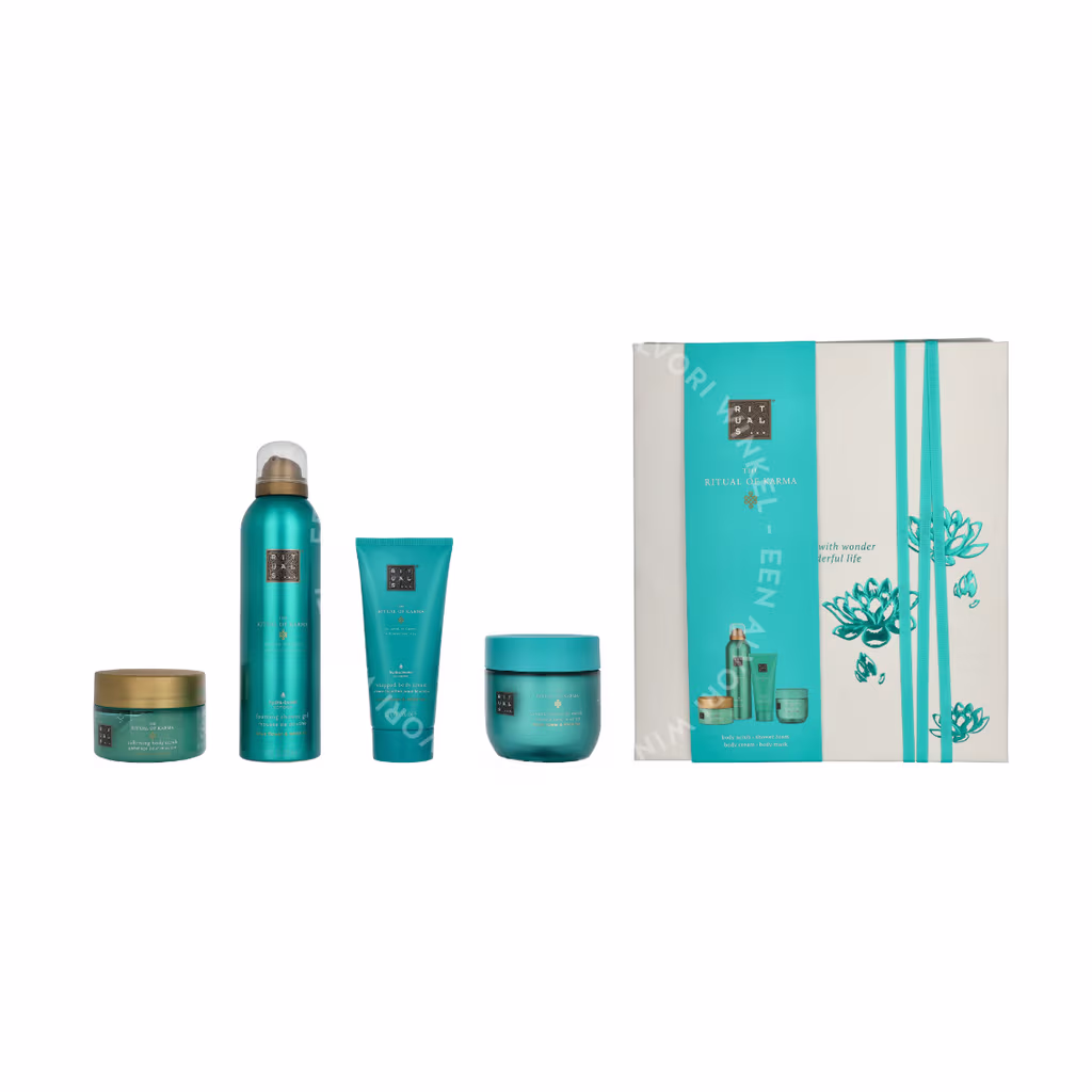 Rituals Karma Medium Giftset 550ml Foaming Shower Gel 200ml / Salt Body Scrub 125g / Body Mask 125ml / Whipped Body Cream 100ml - Afbeelding 3