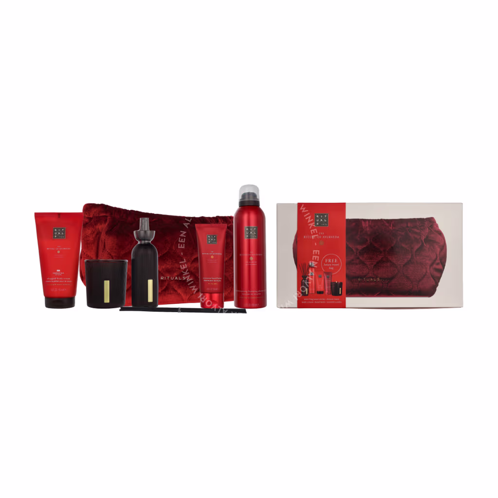 Rituals Ayurveda Large Giftset 630ml Candle 140g/Hand Balm 70ml/Foaming Shower Gel 200ml/Body Cream 150ml/Mini Fragrance Sticks 70ml - Afbeelding 3