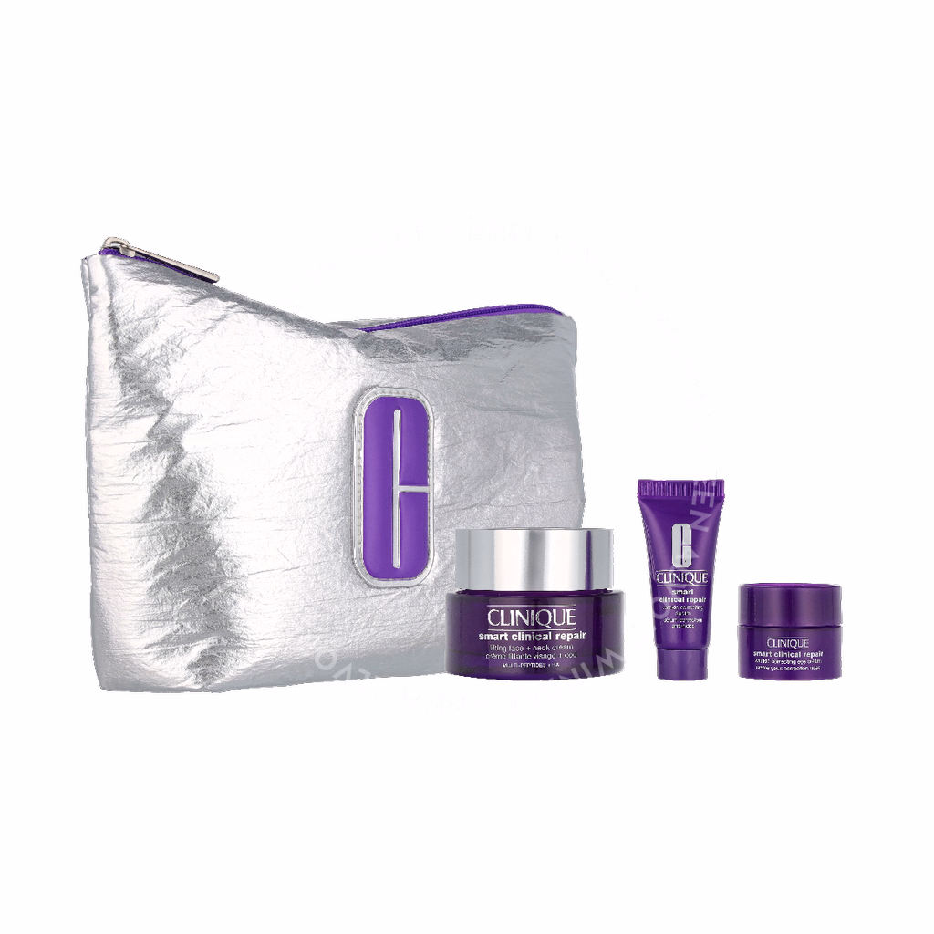 Clinique Smart Lift Value Set 65ml Smart Clinical Repair Lifting Face + Neck Cream 50ml /Smart Clinical Repair Wrinkle Correcting Serum 10ml /Smart Clinical Repair Wrinkle Correcting Eye Cream 5ml - Afbeelding 3