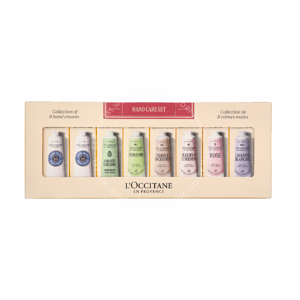 L'Occitane Hand Care Set 240ml 8x30ml - Hand Cream - 2x Karite/Rose/Fleurs De Cerisier/Lavande Blanche/Néroli Orchidee/Amande Sublime/Verveine - Afbeelding 2