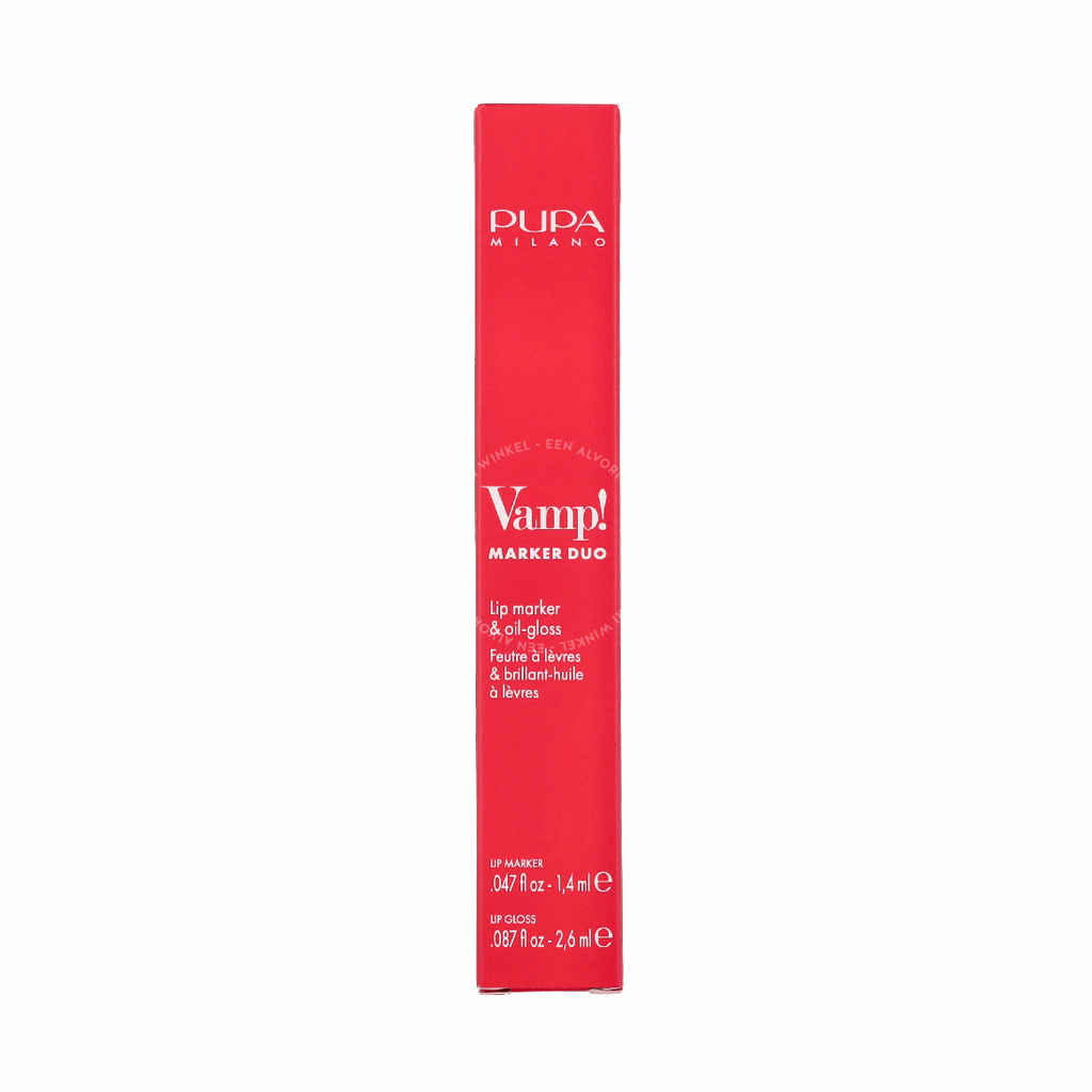 Pupa Vamp! Marker Duo 4ml Lip marker 1,4ml/Lip gloss 2,6ml - Afbeelding 2