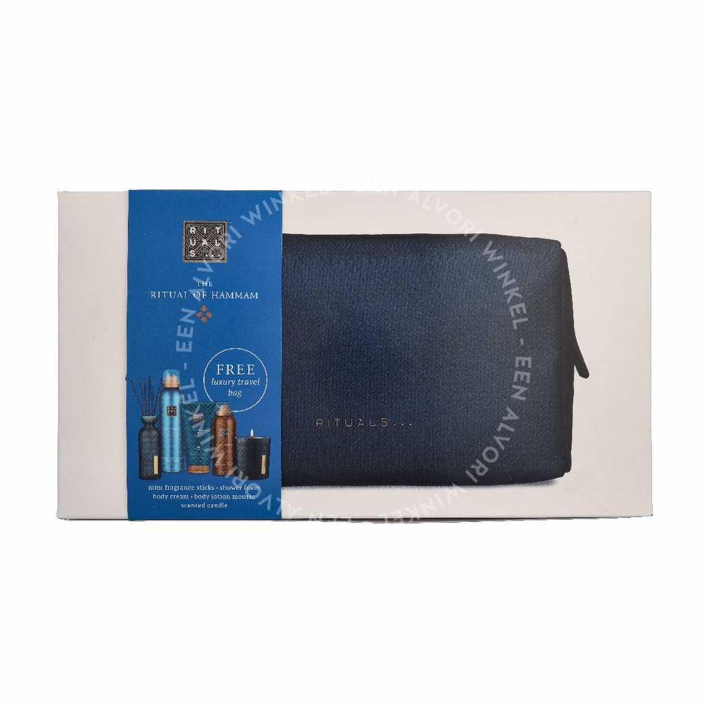 Rituals Hammam Large Giftset 710ml Body Cream 150/Foaming Shower Gel 200ml/Body Lotion 150ml/ Frangrance Stick 70ml/ Scented Candle 140g/ Pouch - Afbeelding 2