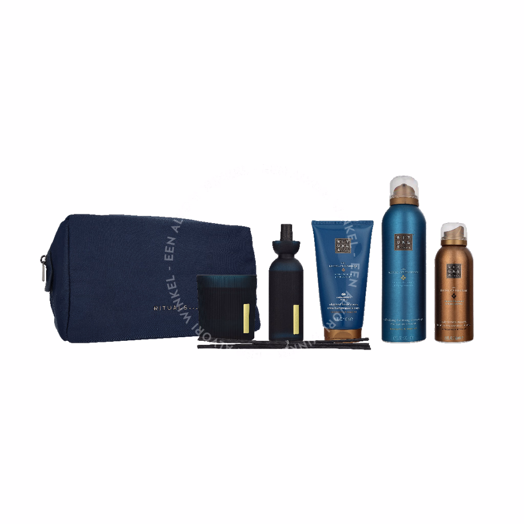 Rituals Hammam Large Giftset 710ml Body Cream 150/Foaming Shower Gel 200ml/Body Lotion 150ml/ Frangrance Stick 70ml/ Scented Candle 140g/ Pouch - Afbeelding 3