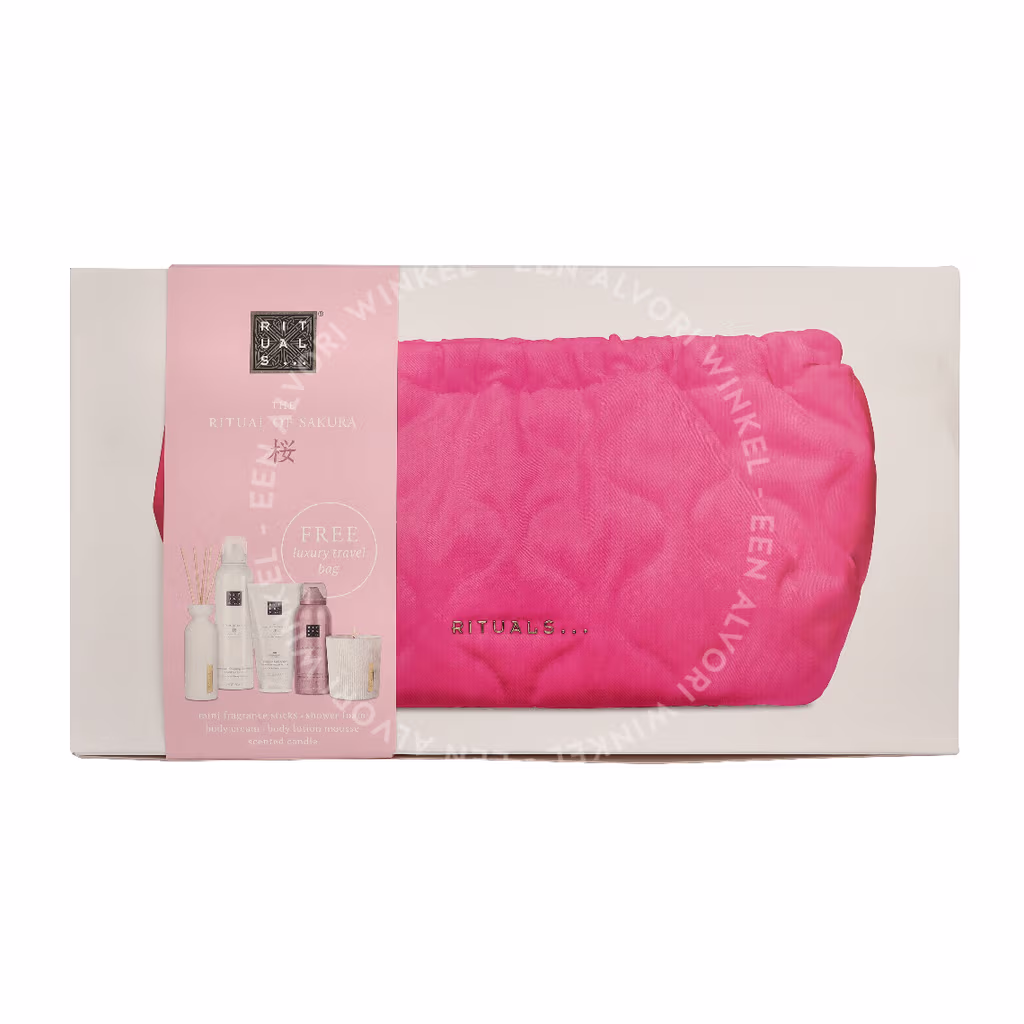 Rituals Sakura Set 710ml Scented Candle 140gr/Foaming Shower Gel 200ml/Body Cream 150ml/Body Lotion Mousse 150ml/Mini Fragrance Sticks 70ml - Afbeelding 2