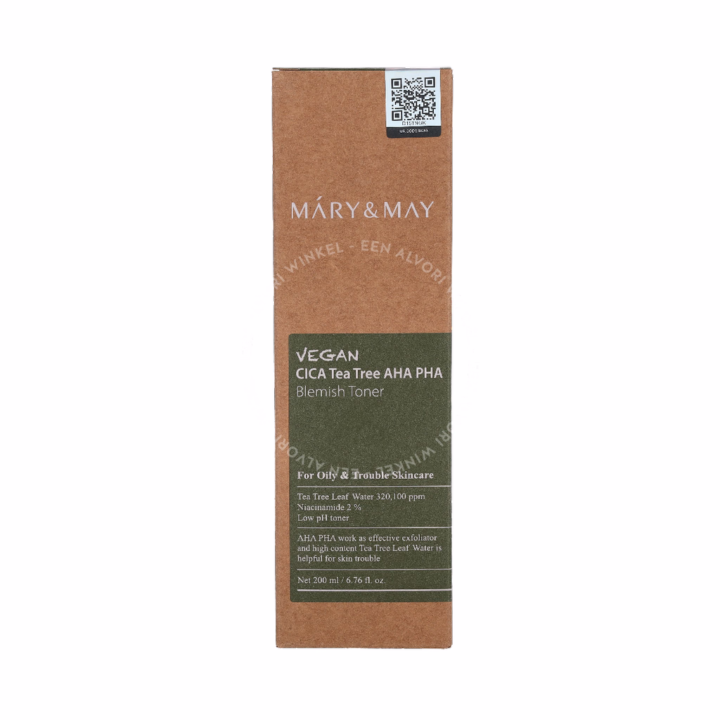 Mary & May Vegan CICA Teatree AHA PHA Blemish Toner 200ml - Afbeelding 2