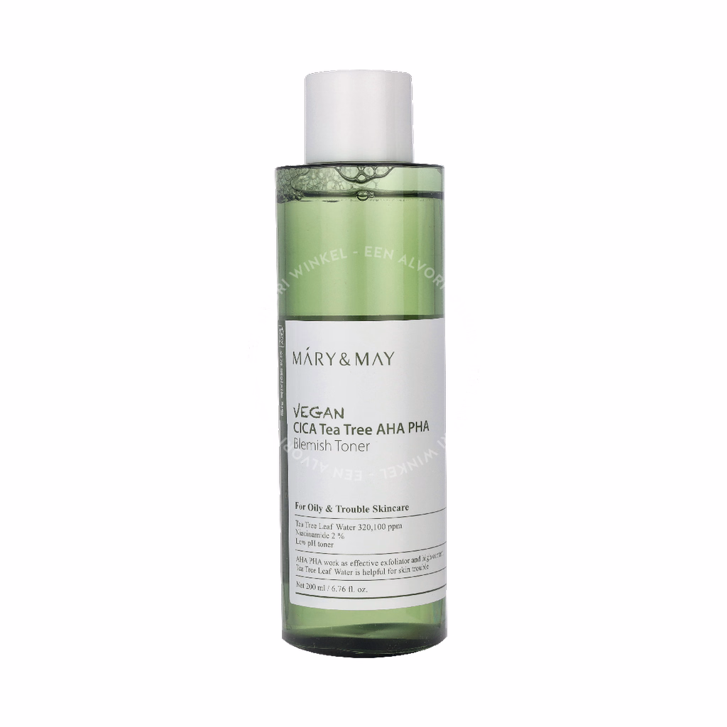 Mary & May Vegan CICA Teatree AHA PHA Blemish Toner 200ml - Afbeelding 3
