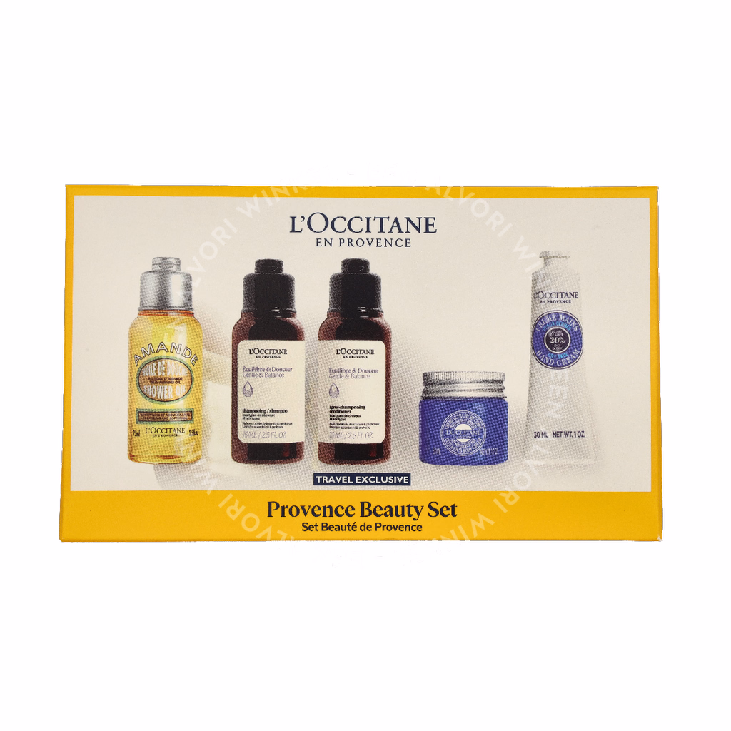 L'Occitane Provence Beauty Set 305ml Shampoo 75 ml/Conditioner 75ml/Oil 75ml/B.Cream 50ml/H.Cream 30ml - Afbeelding 2