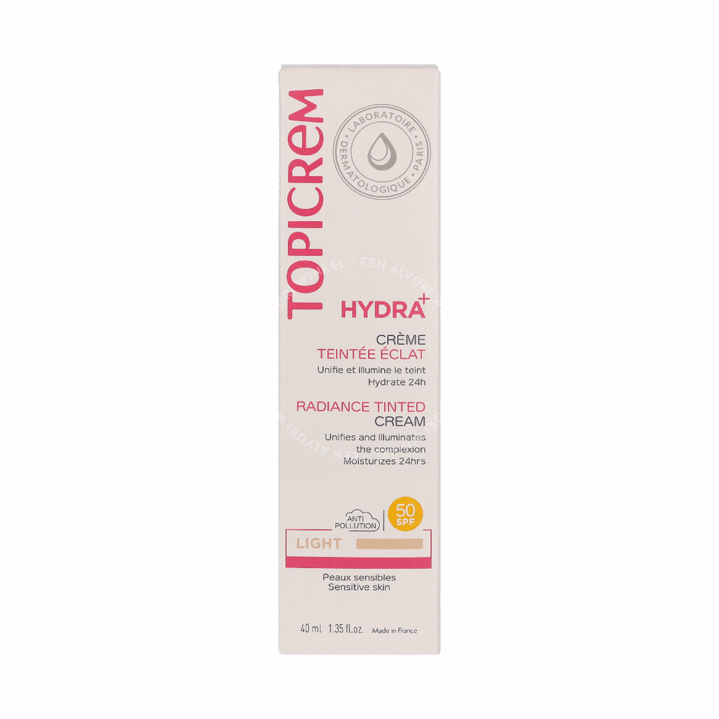 Topicrem Hydra+ Radiance Tinted Cream SPF 50 40ml Light - Afbeelding 2